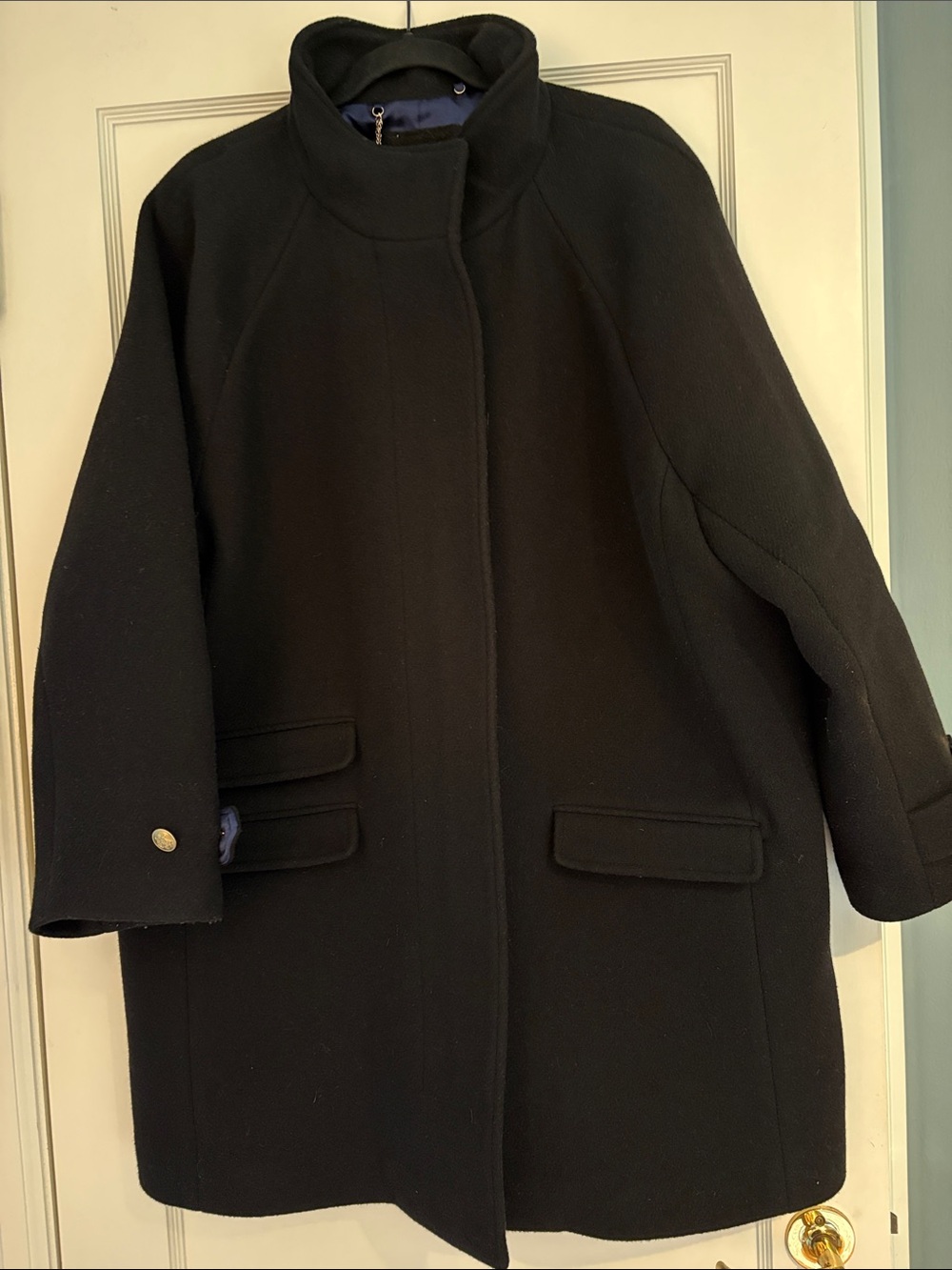 J.Crew Toscana Wool Coat in Black